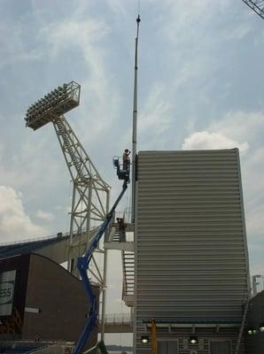 Install Flag Pole at Everbank Stadium