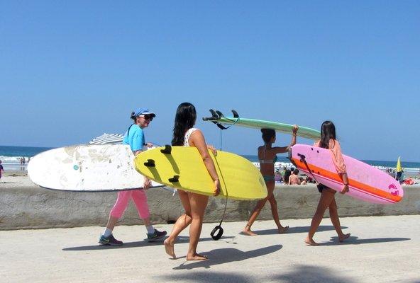 Surfing or learning to surf is great fun.