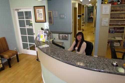 You'll be greeted by are great staff at our dentist's office in Los Angeles