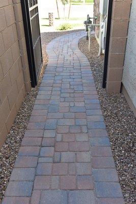 Paving stone walkway