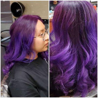 Royal purple with vivid Pulp Riot