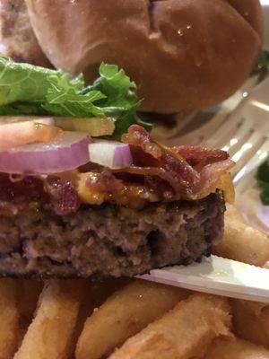 This was a half pound burger with fries for 11 bucks.  A very generous amount of french fries very juicy and yummy!