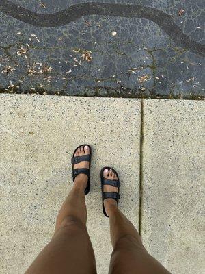 Feet in my sandals. My feet felt so light