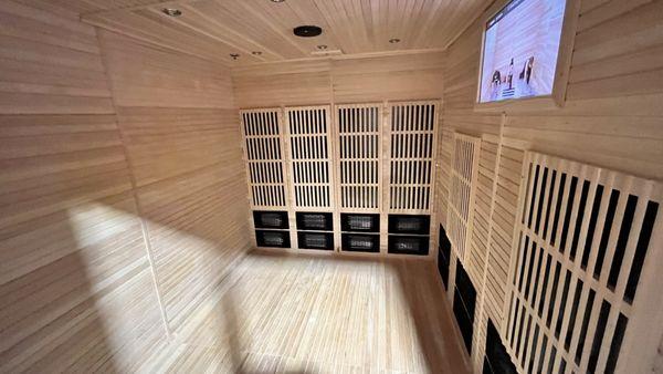 Sauna used for stretching, yoga, Pilates, and much more.