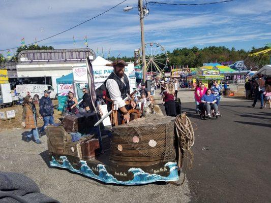 Pirate Dan. Sailing around playing fun nautical music and making lots of bubbles!