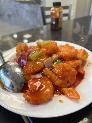 Sweet and sour shrimp