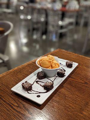 Brownies with lucuma ice cream, $8