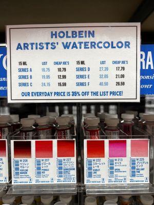 Watercolor prices