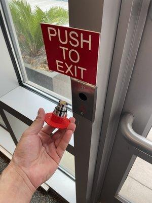 Gym broken exit button