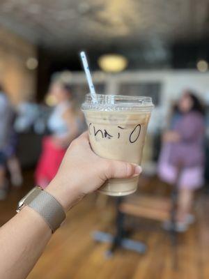 Oat milk iced chai latte