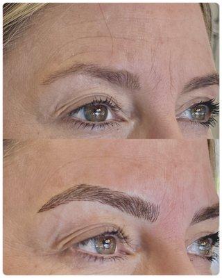 Before & after Microblading