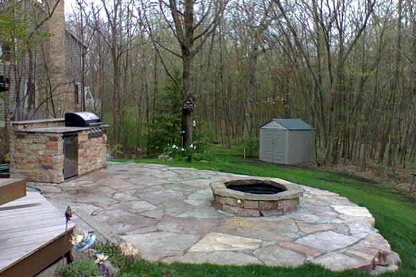 Outdoor kitchen installed for a customer in Muskego next to Muskego park land.