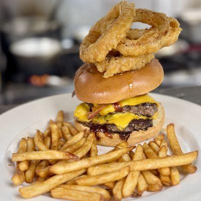 Double BBQ Bacon Smash Burger & Fries