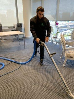 Commercial tower carpet cleaning