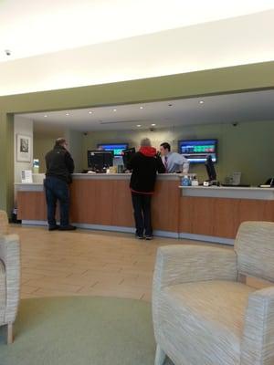 Cosseting yet modern front desk screams LUXURY for the well heeled investor.