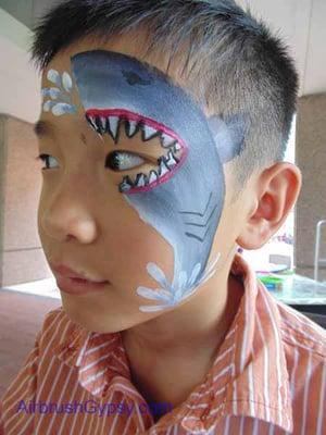 Shark Face Painting