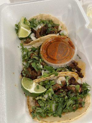 Carne asada street tacos