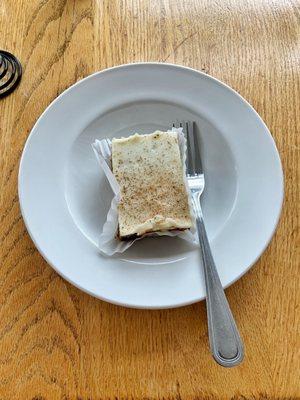 Pumpkin Bar with cream cheese and cinnamon dusting