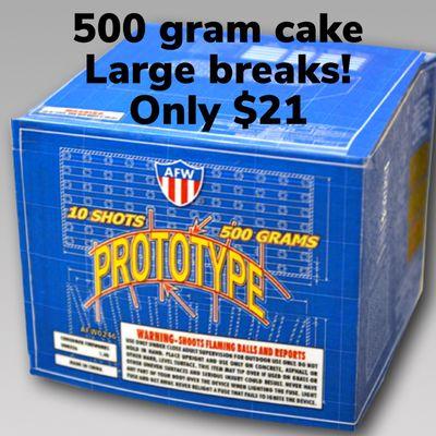 500 gram cake w/ large breaks! Only $21! Check out video online!