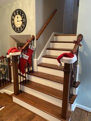 Railings from the foyer to the upstairs