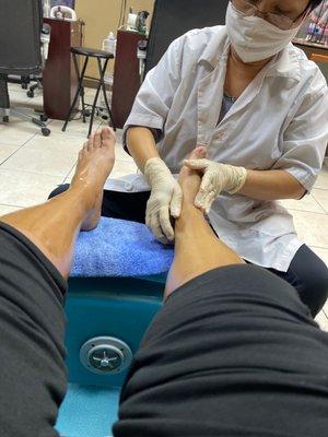 Best pedicure ever. This lady is the best!! Following all covid regulations.