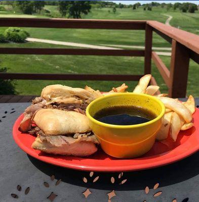 French dip made from prime rib!  Super tender!