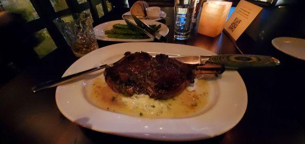 Ribeye steak, Asparagus, Johnnie Walker Black Label