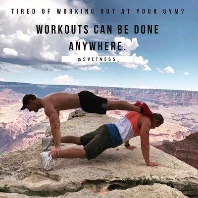 Working out at Grand Canyon