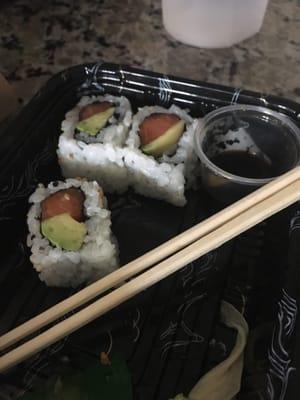 Salmon avocado roll. So good