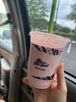 Strawberry premium shake. There was real Strawberry chunks inside, that was nice. Very sweet though, had to share with my sister.