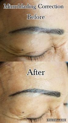 Microblading correction.