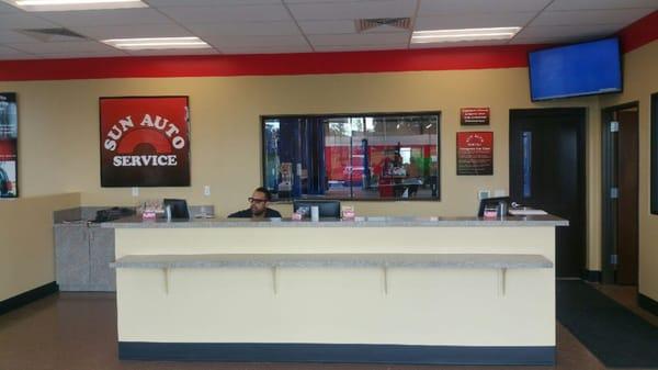 Welcoming front counter