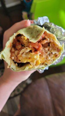 breakfast burrito with bacon