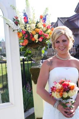 Beautiful bride and lovely flowers by Artemisia