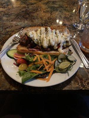 Steak Sandwich, with a side salad