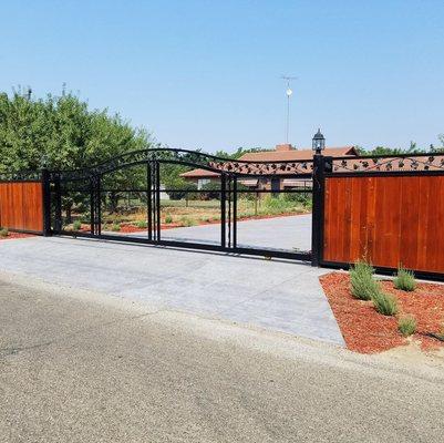 Pre-wood install on a 30 ft slide gate