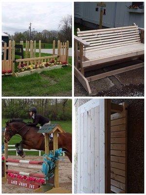 Jumps and coffee table built by Love Jumps