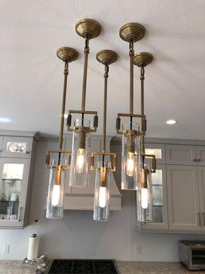 Kitchen Remodel - Chandelier Installation