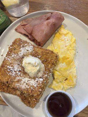 Crusted French Toast, Eggs and Meat