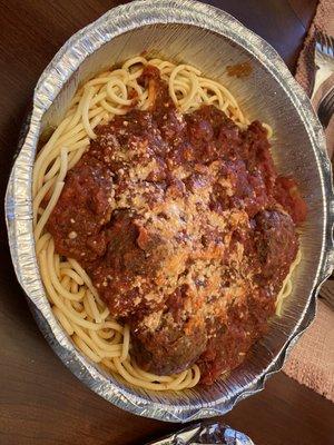 Spaghetti with meatballs