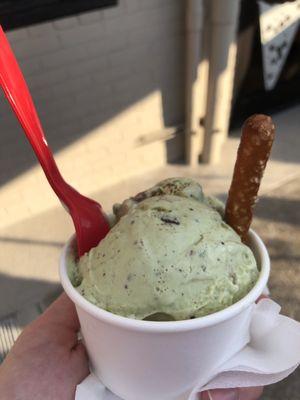 Mint chocolate chip ice cream!