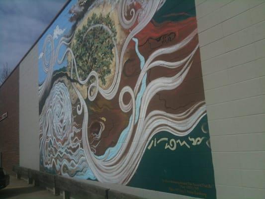 Mural on south side of building.