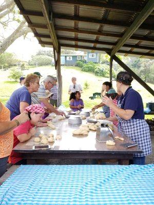 Baking bread in action