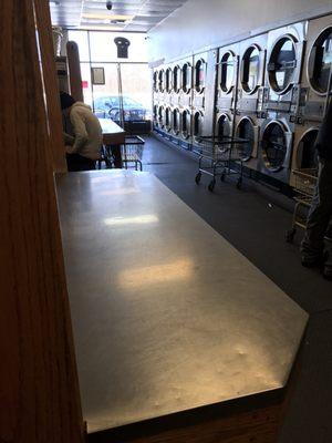 Fairbanks, Alaska - Cushman Plaza Laundry Mat had plenty of tables to fold clothes on