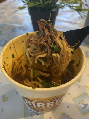 11/16/23 (thu): Shredded Beef Birria Ramen. Pretty good but lil pricey for the size