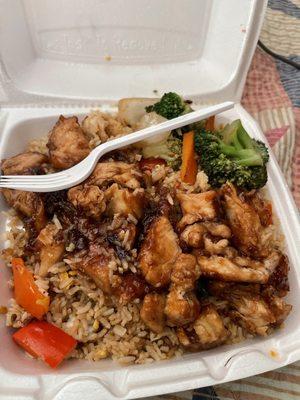 Hibachi chicken dinner