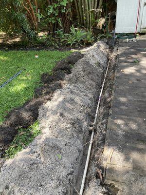 Another trench with a faucet that he spray painted so it's all the same color