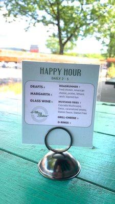 Happy hour menu