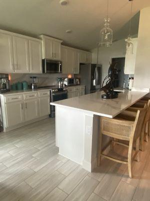 Kitchen counter tops and back splash