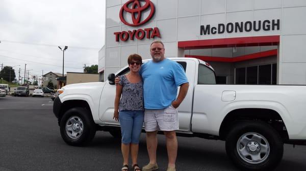 Congratulations to Rob and Lori Miller . Enjoy your new 2016 Tacoma! Sales Associate: Dave Woods